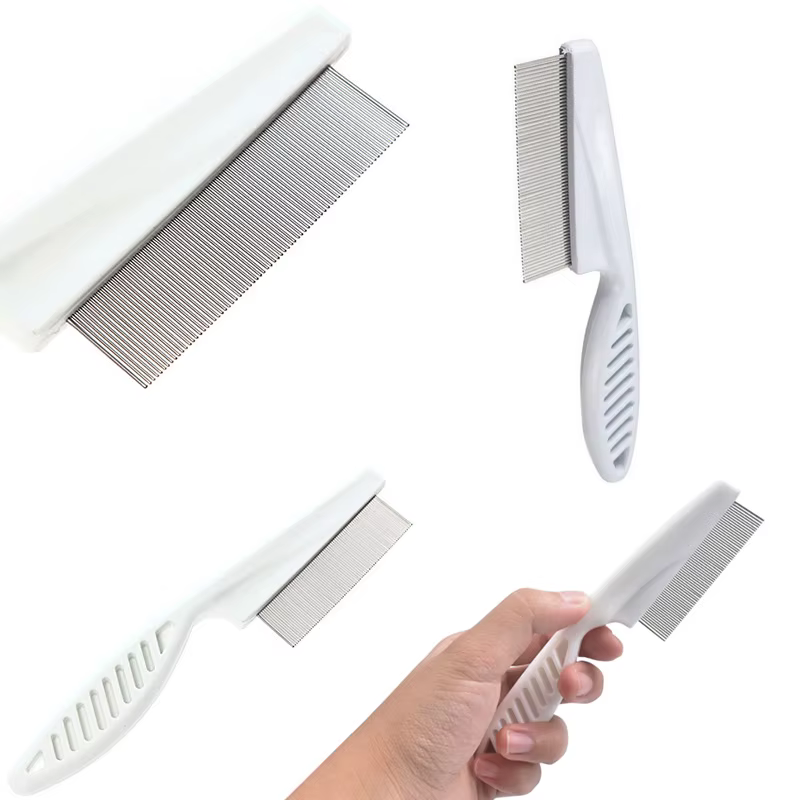 Rabbit Grooming Brush Small Pet Hair Remover Flea Comb Shampoo Bath Brush for Hamster Guinea Pig Rabbit Accessories — image 4