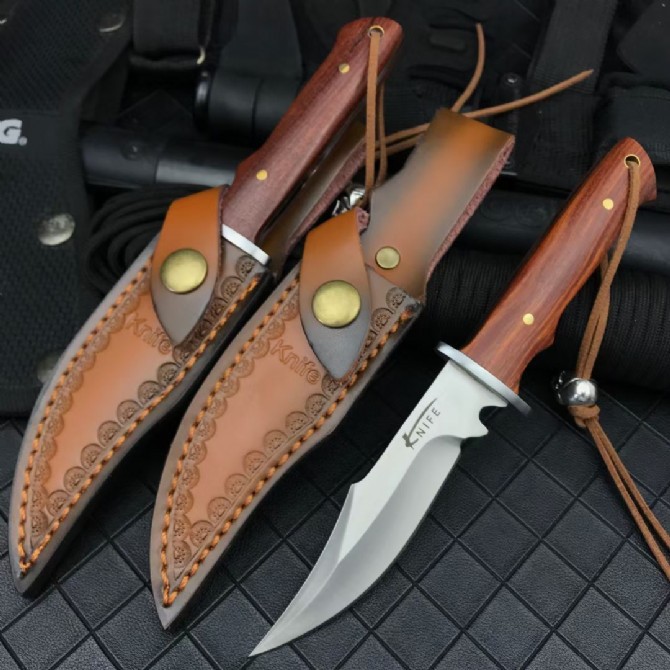 Cuchillo de caza y pesca mini recto, mano, camping, caza, pesca submarina, herramienta de emergencia para hombre regalo — imagen 6