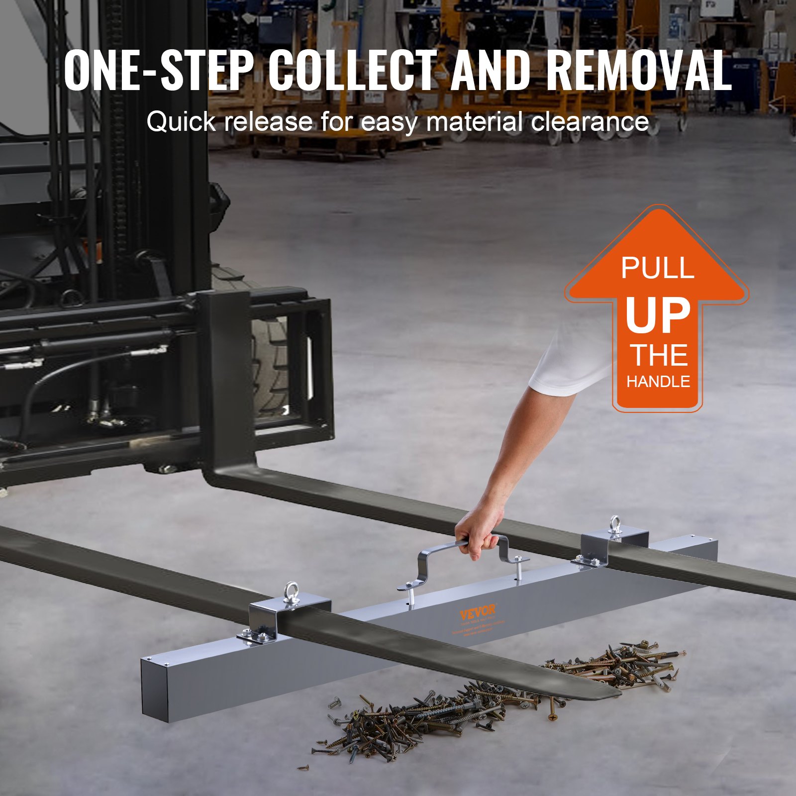 Herramienta de Recogida Magnética Suspendida, Pala Magnética para Forklift, Material de Acero Industrial, Accesorios de Caza para Recoger Clavos, Tornillos y Metales — imagen 3