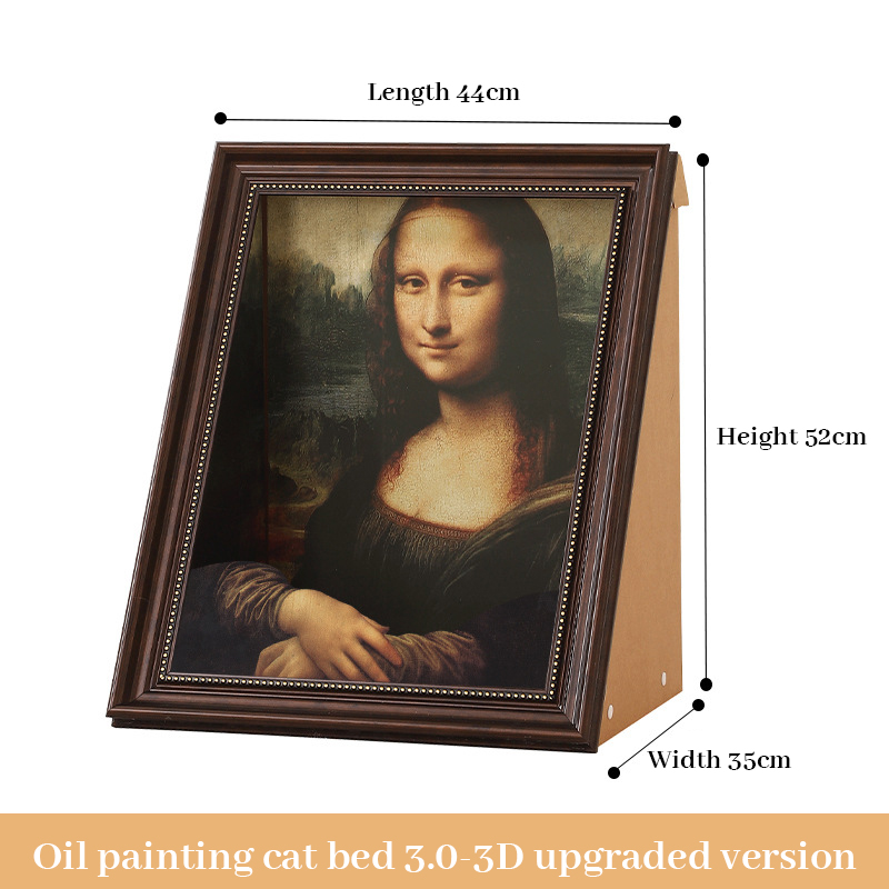 Rascador para Gatos Mona Lisa en 3D con Marco de Pintura al Óleo Removible — imagen 9