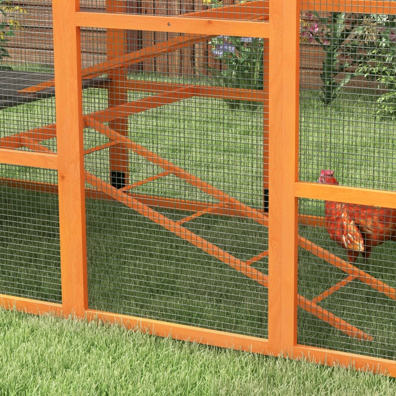 Wooden Chicken Coop Run For 6 -10 Chickens, Hen House Add-On With Storage, Perches, Multiple Packages — imagen 3
