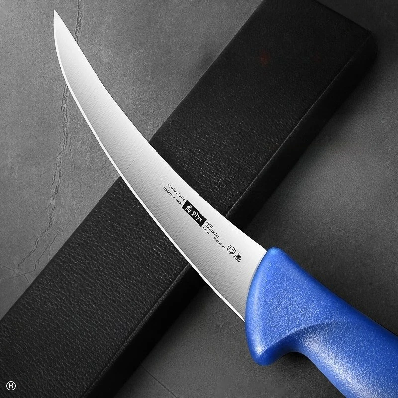 Boning Knife Steak Knife Slaughtering Knife Ultra-Sharp Stainless Steel Small Curved Knife Butcher's Skinning Knife — image 1