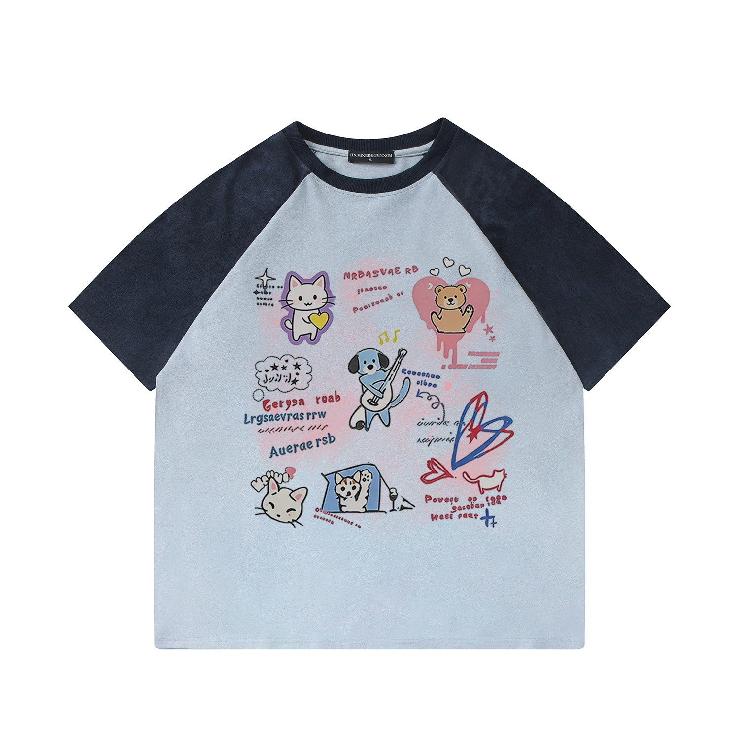 Cute Pet Band Printed Short Sleeves — image 1