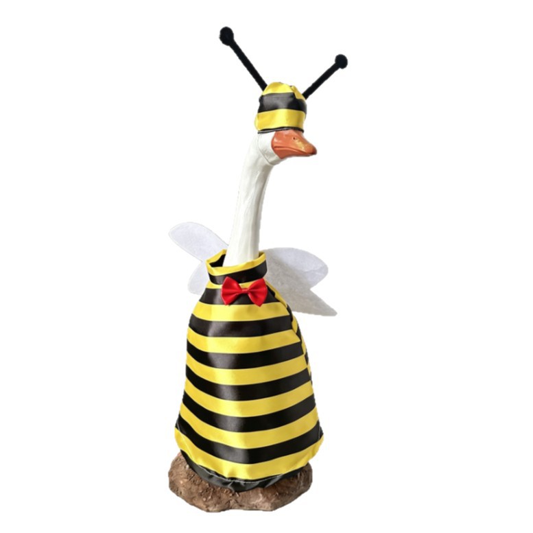 PorchGooseCostume Bee Porch Goose Decoration Doll Striped Wings Antennae Costume Prop Set — image 1