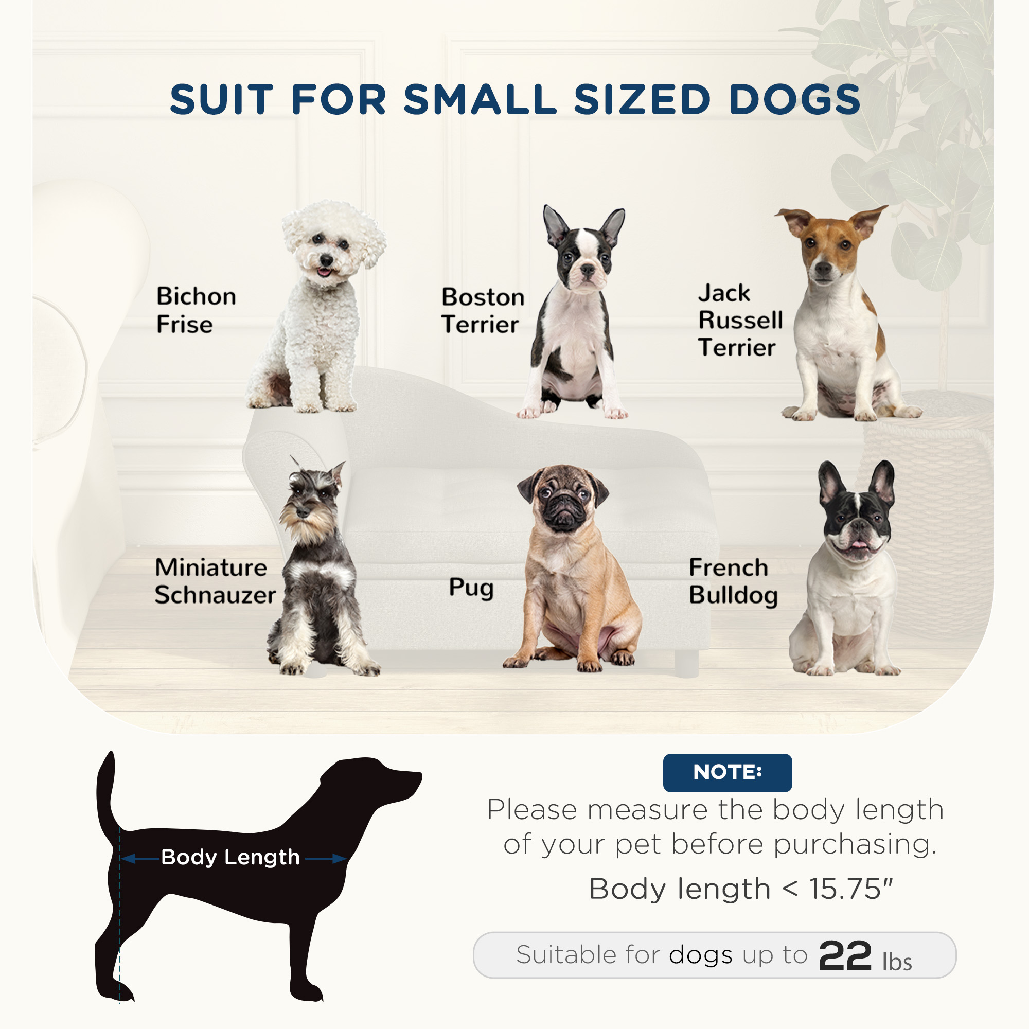 Pet Sofa Dog Sofa For Small Dogs With Storage, Gray — image 3