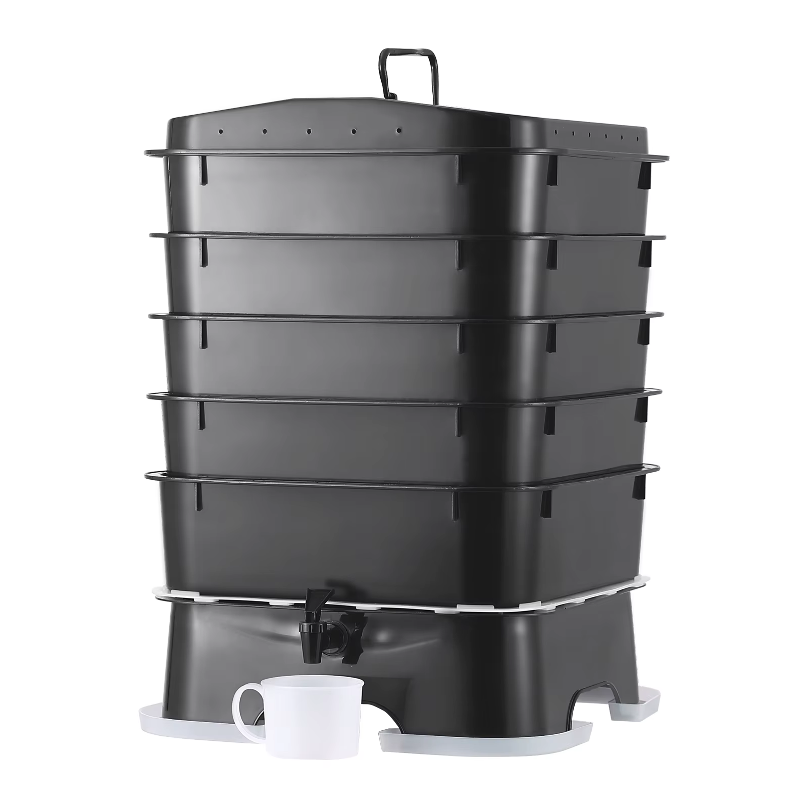 2026 5-Tray Worm Composter Compost Bin Outdoor And Indoor Sustainable Design Worm Farm Kit