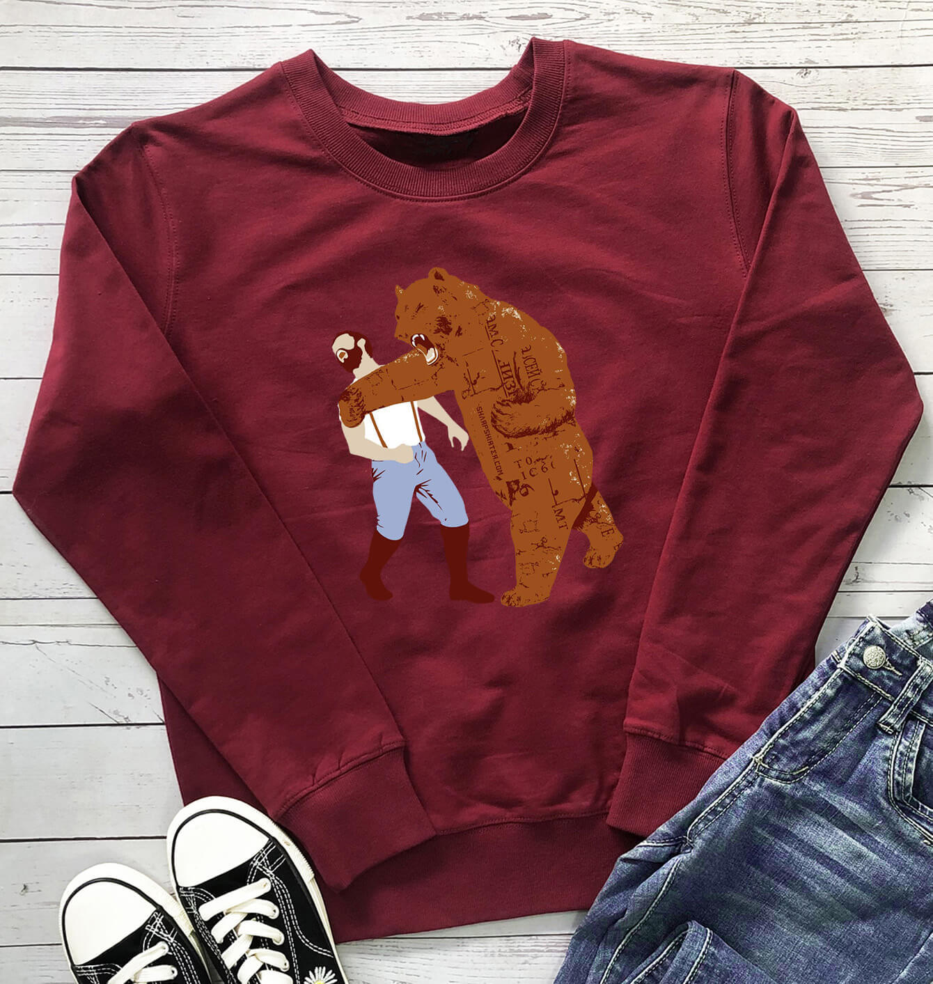 Boxing Bear Printed Hoodie — image 8