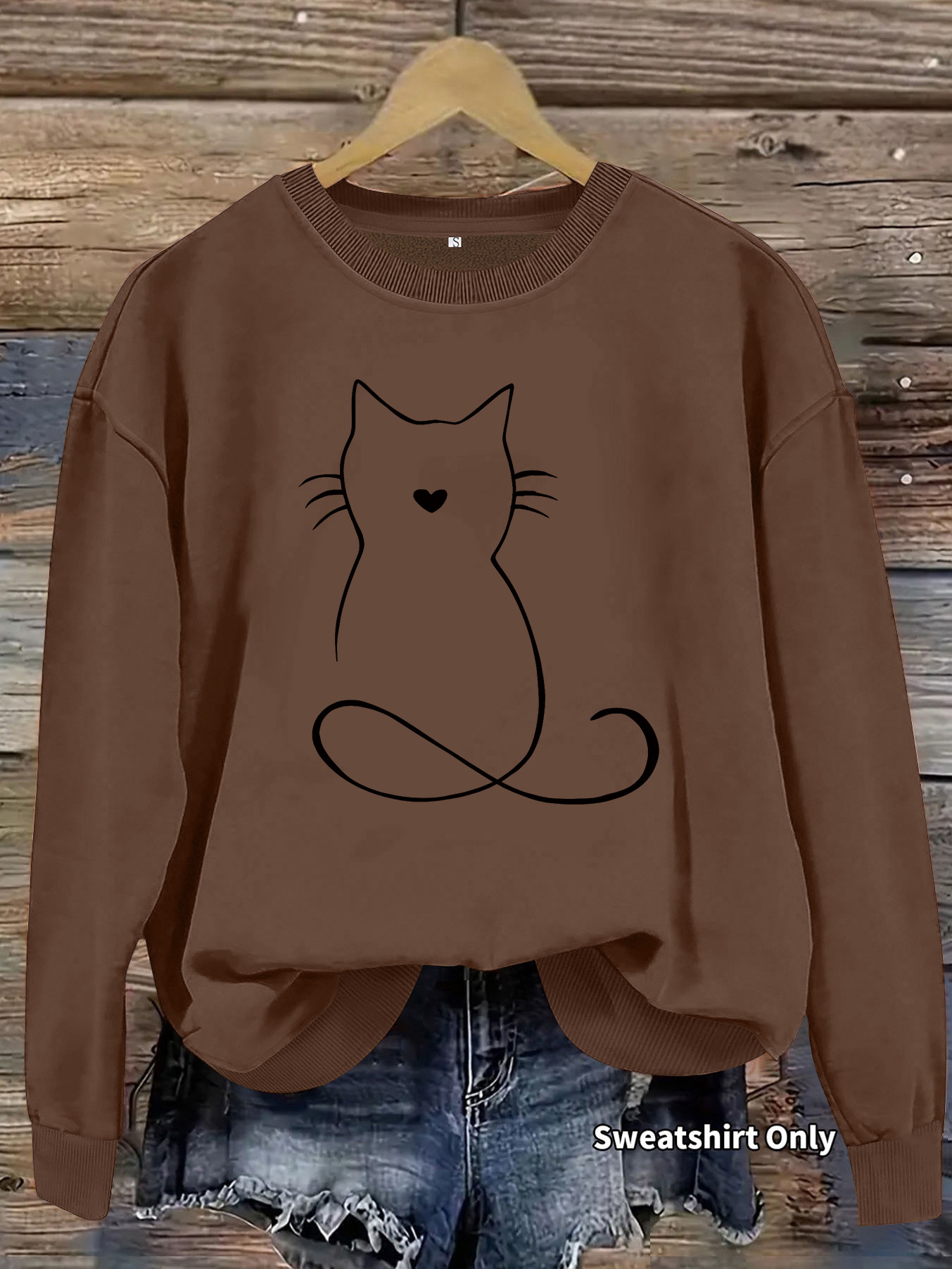 Printed hoodie with kitten pattern — image 13