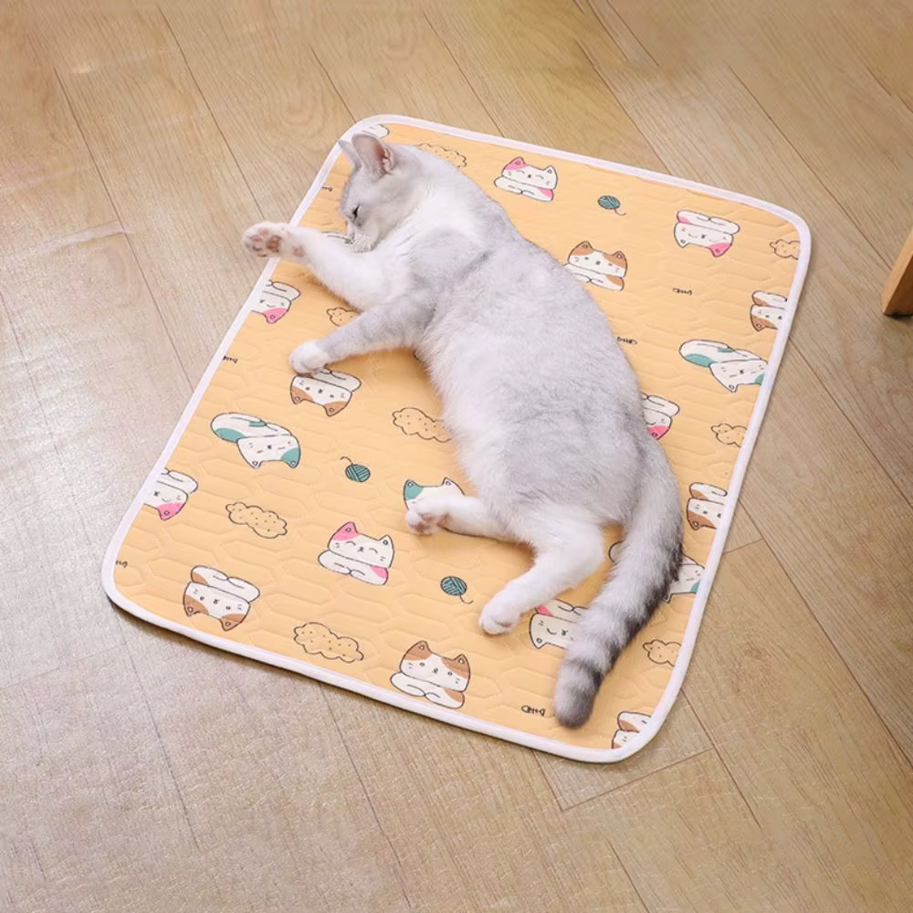Pet Dog Bed Mats Cartoon Dog Cooling Mat Latex Cotton Non-slip Pet Ice Pad Soft Pet Cool Mat Bed Camping — image 5