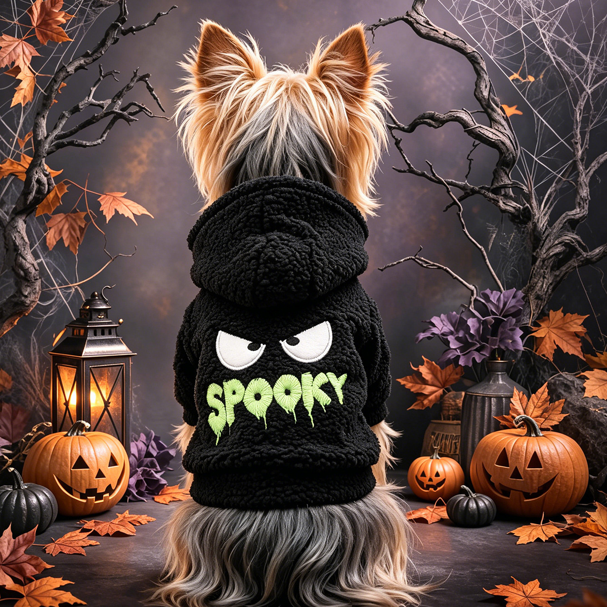 Cute Pet Clothes for Small Dogs and Cats, Halloween Funny Ghost Hoodie for Pets — image 3