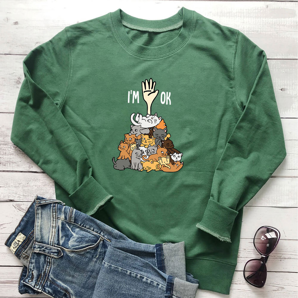 A pile of cat letter printed hoodies — image 6