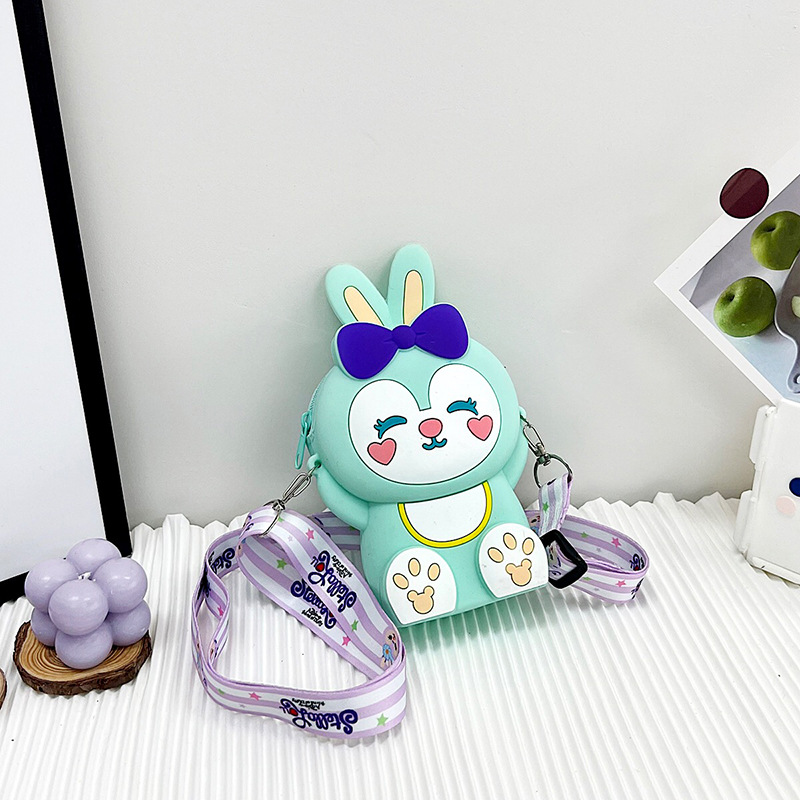 Silicone Cartoon Rabbit Small Bag Girl One Shoulder Messenger Bag Princess Coin Purse — image 8