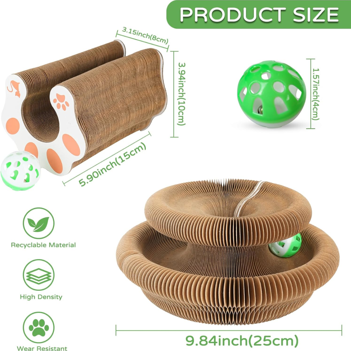 Kitty Kurlz Cat Scratcher Toy Interactive For Indoor Cats — image 3