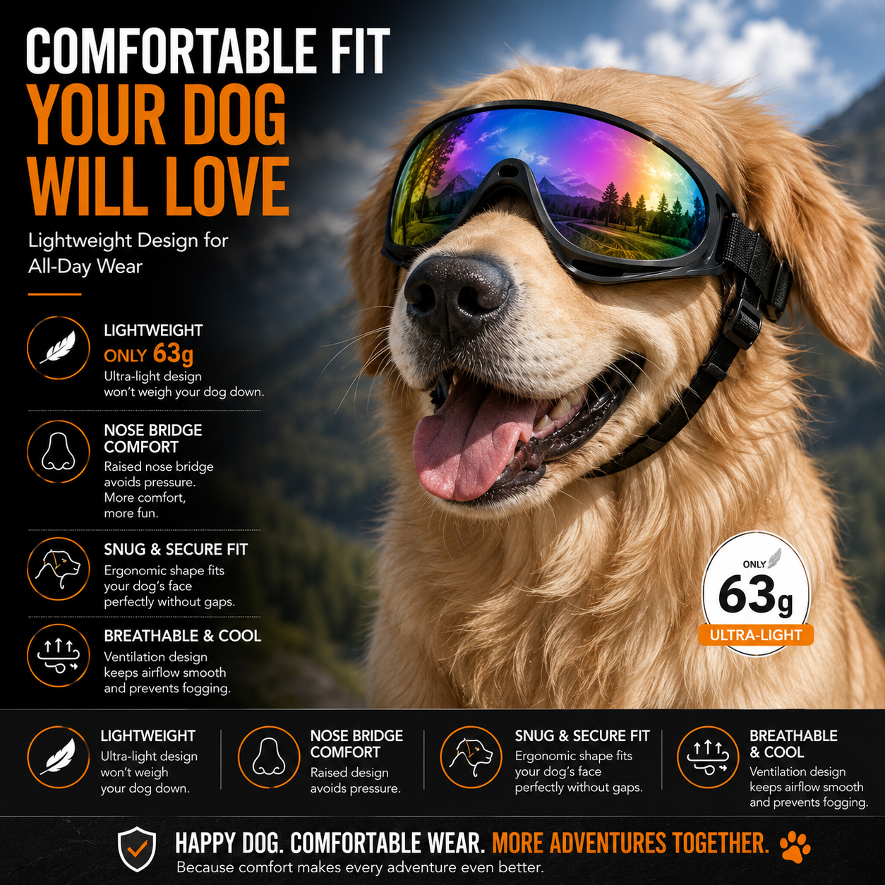 Gafas para Perros de Mediana y Gran Tamaño — imagen 5