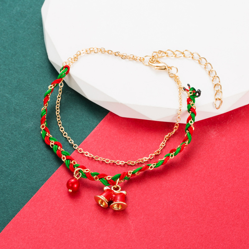 Christmas Originality Santa Claus Elk Garland Bell Christmas Bracelet Versatile Handwear — image 4