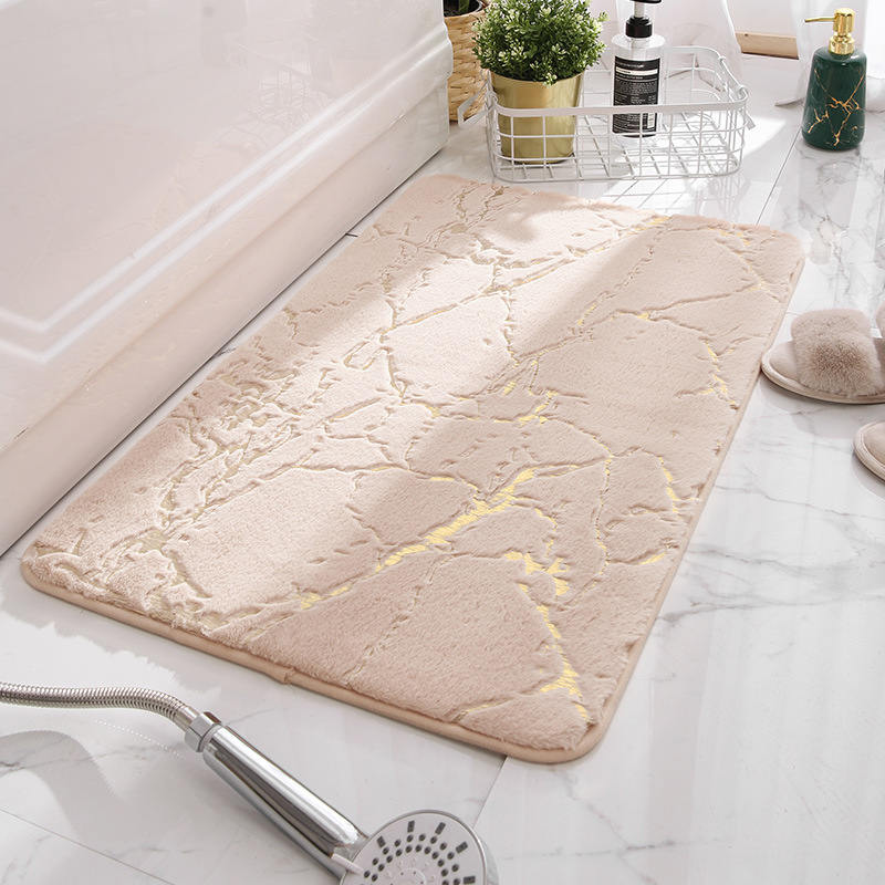 Bathroom Non-Slip Mat Imitation Rabbit Fur Carpet Bedroom Climbing Mat Thickened Living Room Bedside Foot Pad Bathroom Absorbent Floor Mat — image 5