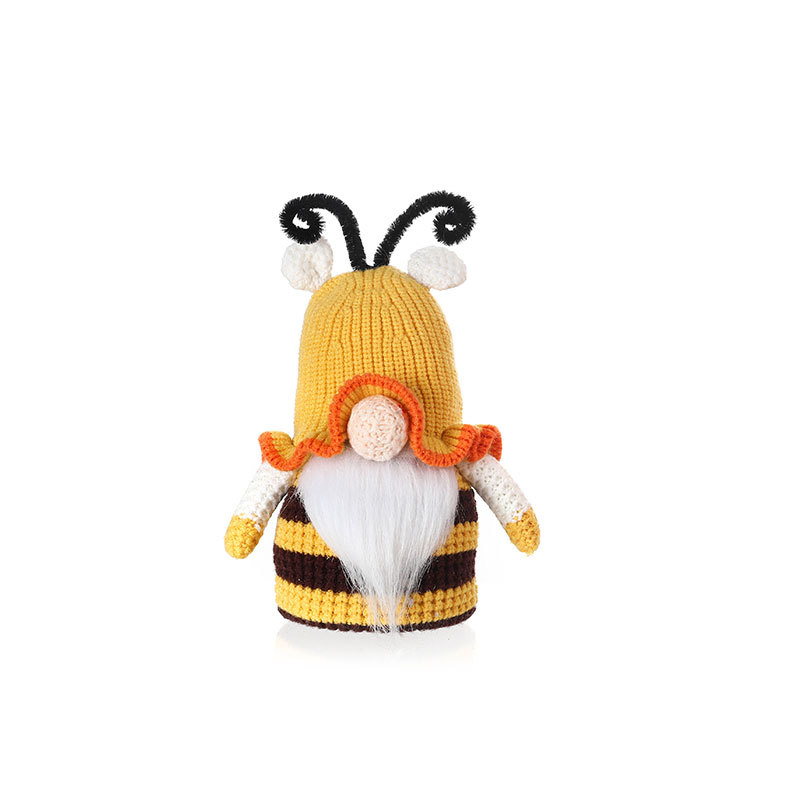 New bee knitted wool faceless doll cute dwarf doll ornaments creative goblin doll gift — image 7