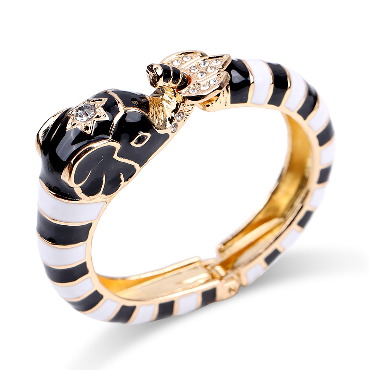 Joyas de moda europeo y americano elefante en esmalte gota de aceite aleación abierta para muñeca — imagen 11