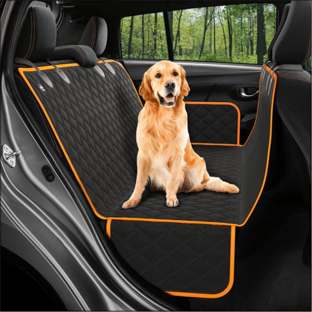 Dog Car Seat Cover View Mesh Pet Carrier Hammock Safety Protector Car Rear Back Seat Mat With Zipper And Pocket For Travel — image 5