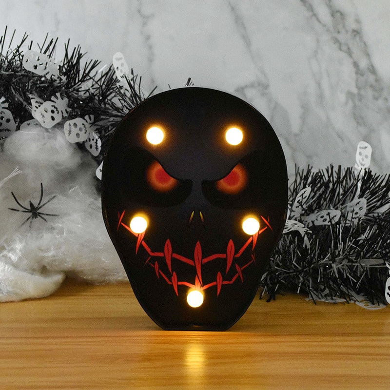 Halloween LED Lights Horror Pumpkin Ghost Bat Spider Night Lights Ornament Halloween Party Props Home Bar Table Lamp Decorations — image 13