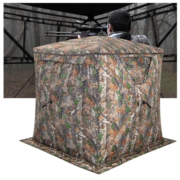 Tenda de Caza Furtiva con Diseño Pop-up, Tela de 150D Resistentes a las Llamas y Negro Total (UV50+ & Impermeable) — imagen 1
