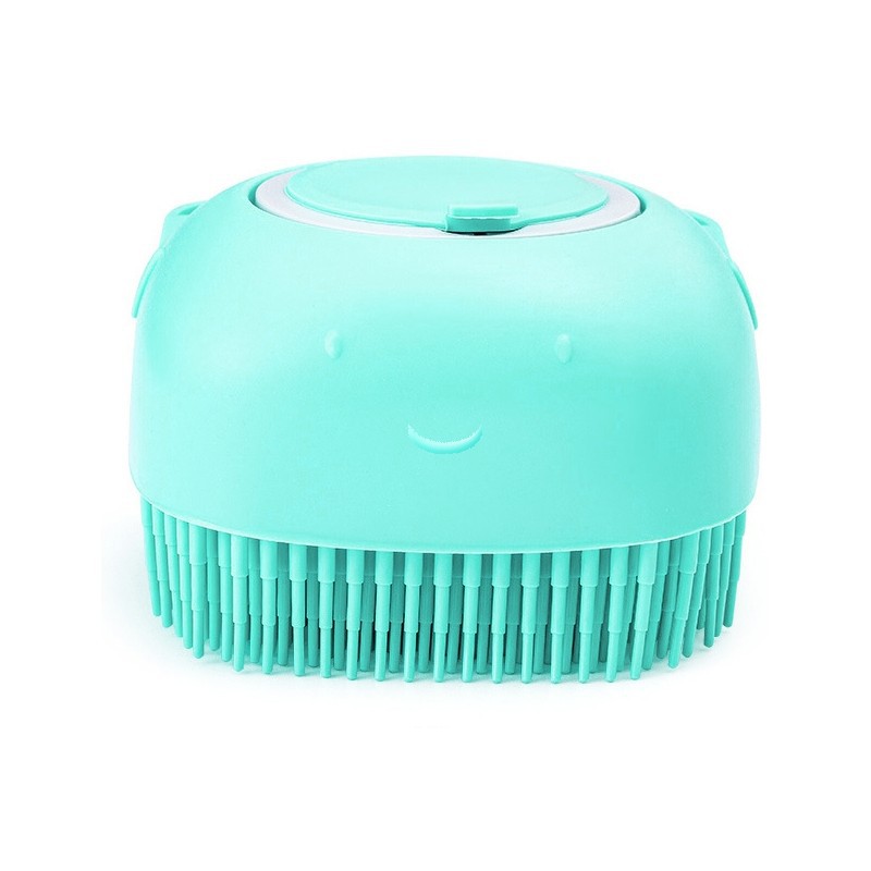 Pet Massage Brush Silicone Bath Brush Back Towel Bath Shampoo Brush — image 5
