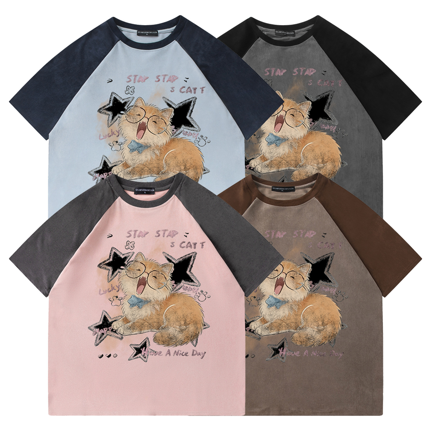 Funny Eyes Orange Cat Short Sleeve — image 6