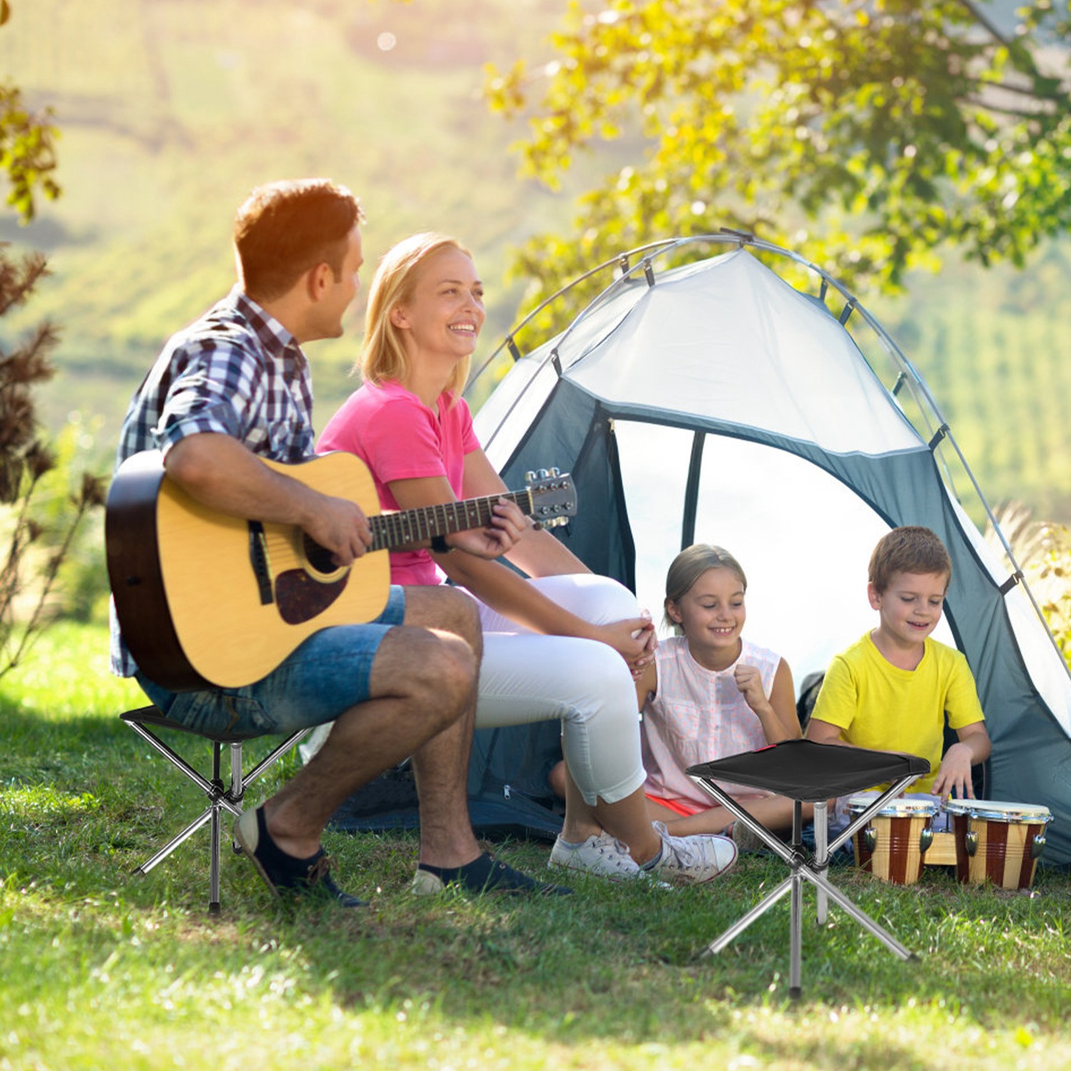 Silla de Acampada Plegable Portátil con Cierre Retráctil - Silla Ligera para Caminatas, Pesca y BBQ — imagen 6
