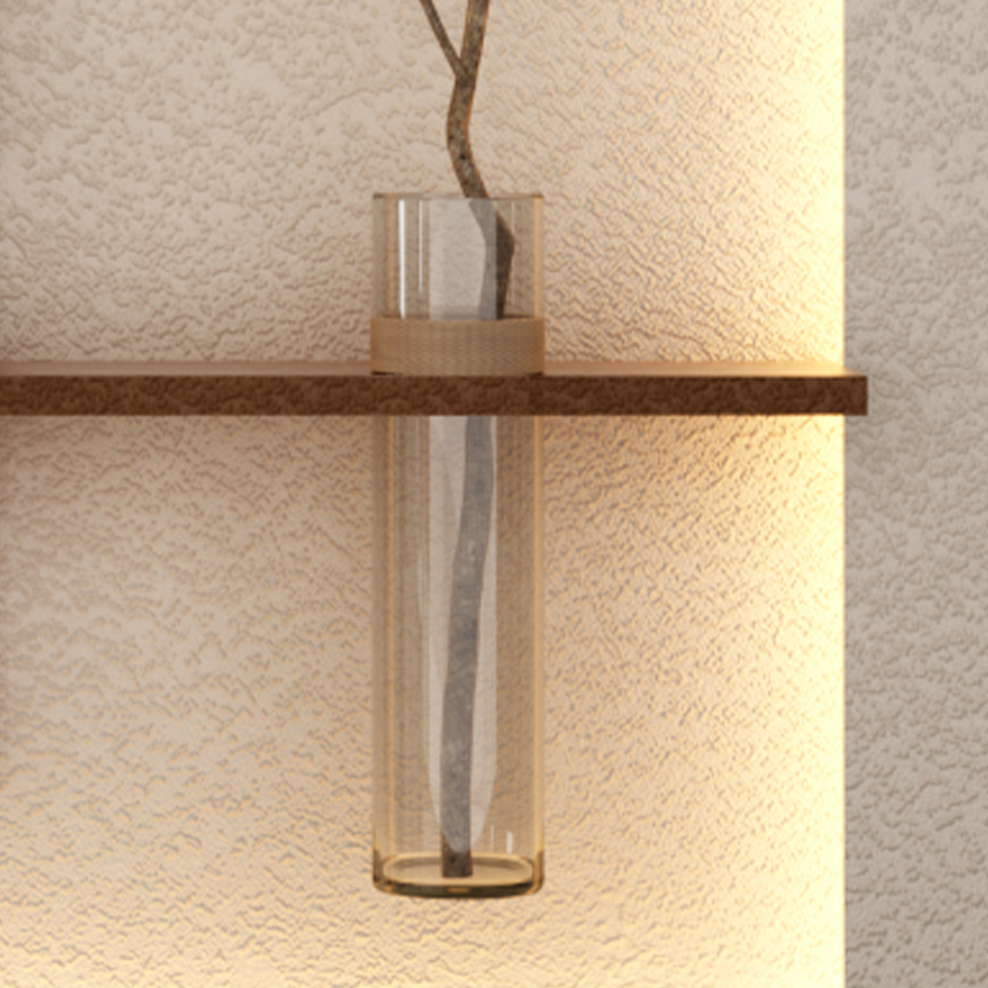 Decoración de Pared de Piedra Arenisca con LED de 3 Colores Ajustables y Plantas Verdes Artificiales - Escultura de Arte 3D, Jarrón de Vidrio y Estatua de Conejo, Tiras de Luz con Control Remoto para Sala, Dormitorio y Pasillo — imagen 3