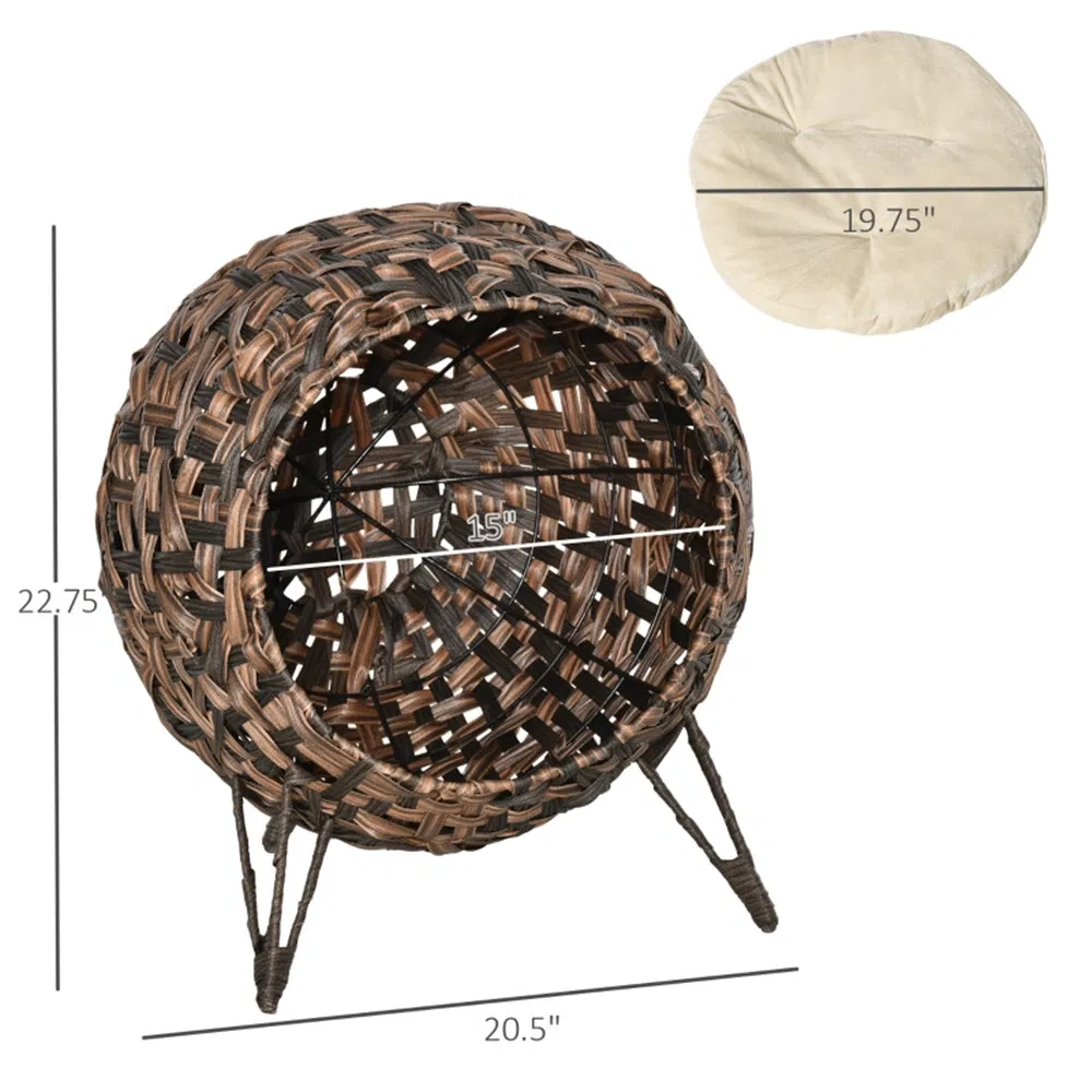 Cat Bed/Cat House -Brown — image 4