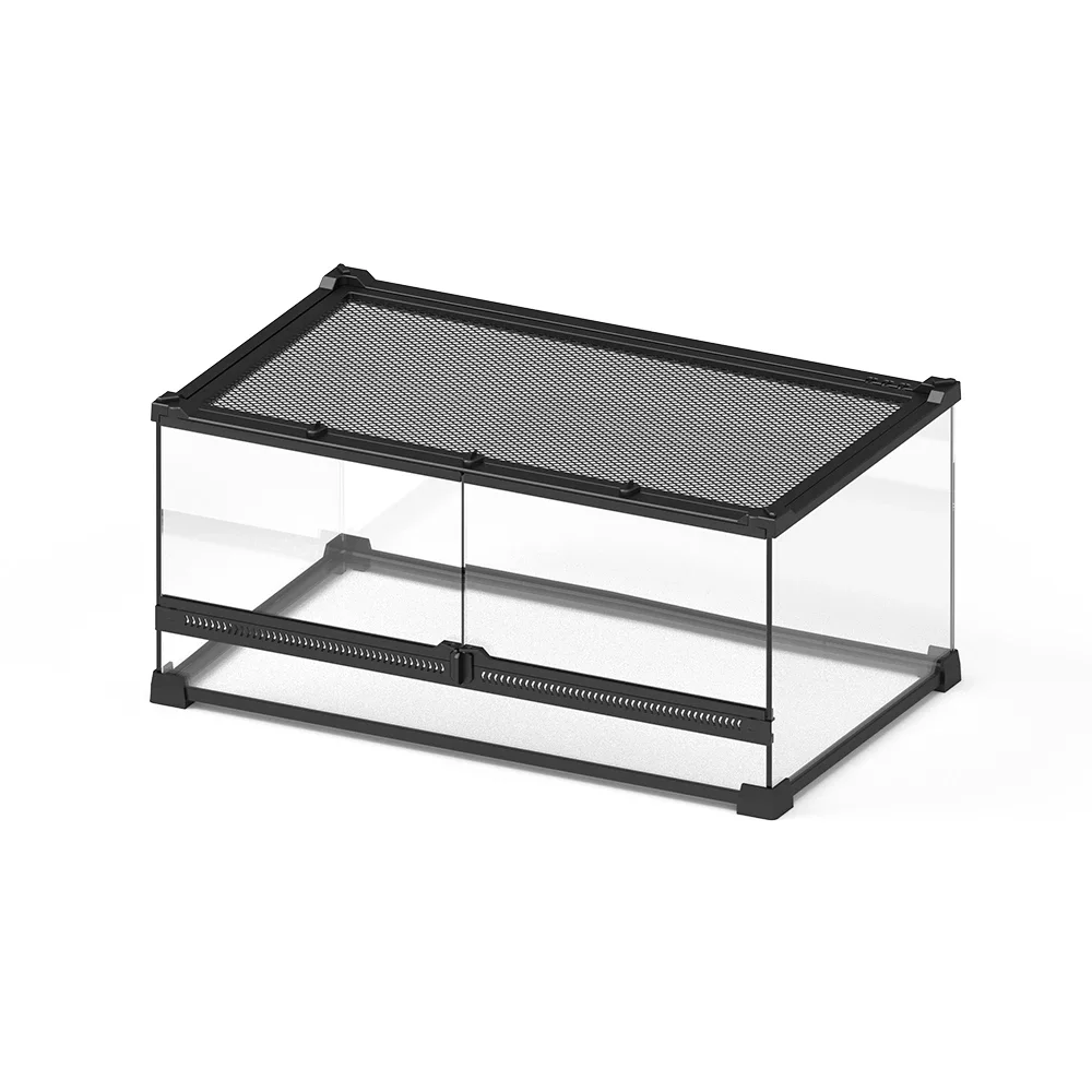 Terrario de Vidrio para Reptiles y Anfibios, Hamster, Erizo y Animales Pequeños — imagen 1