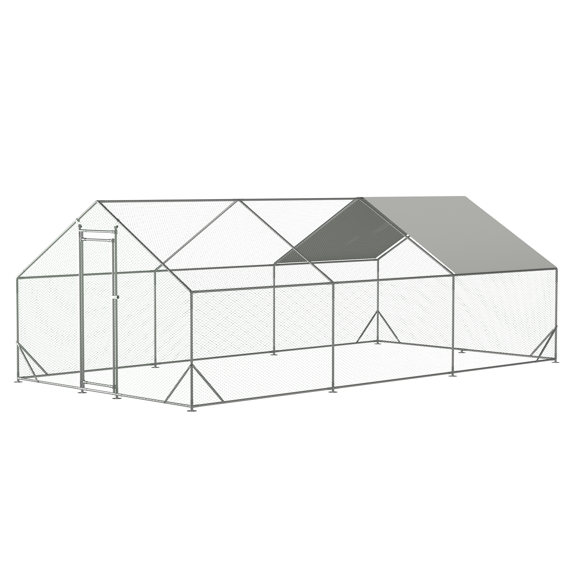 Large Metal Chicken Coop, Walk-in Chicken Run, Galvanized Wire Poultry Chicken Hen Pen Cage, Rabbits Duck Cages With Waterproof And Anti-Ultraviolet Cover For Outside — image 17
