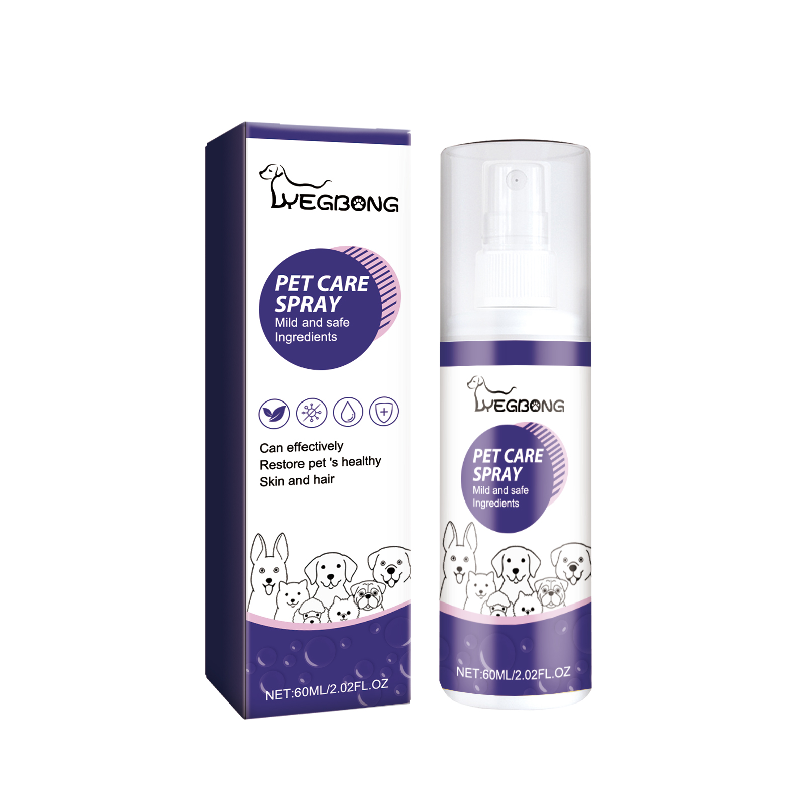 Pet Care Spray, Pet Cat And Dog Skin Wound Care Skin Moss Itchy Repair Spray — image 3
