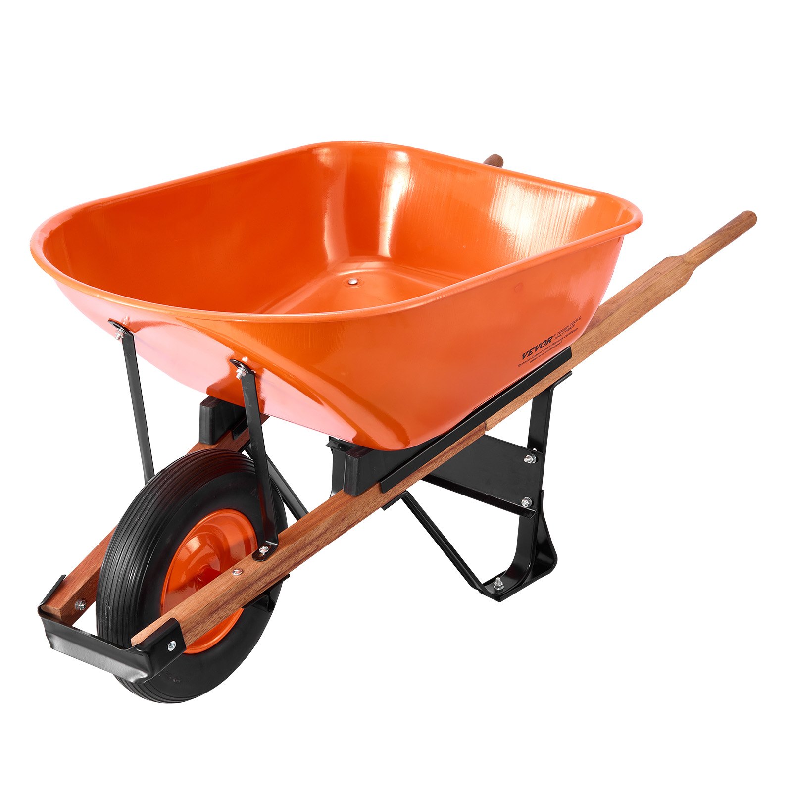 Carrito de Rueda para Jardín, 6 pies cúbicos y 330 lbs de capacidad, Carretilla con Manija de Metal y Ruedas de Pista 16' para Transporte Fácil en Jardines y Granjas — imagen 1