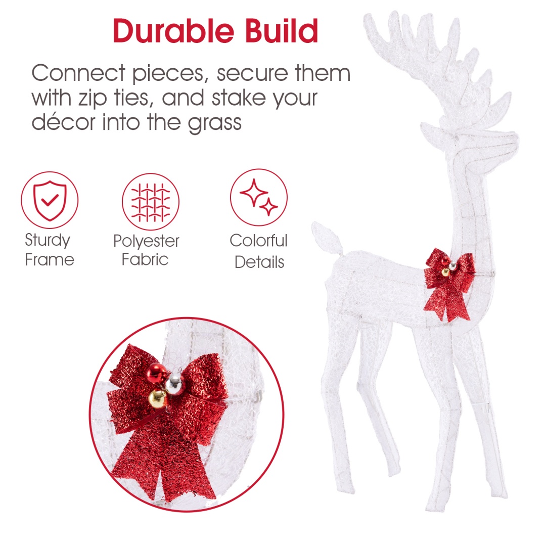 Decoración para Patio de Navidad con Renos y Carros de Remolque — imagen 10