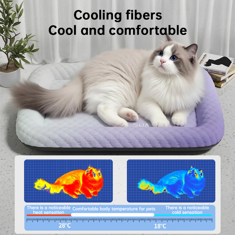 Cooling Pet Pad for Summer – Breathable Cold‑Silk Ice Mat, Gentle on Skin, Gradient Colors — image 9