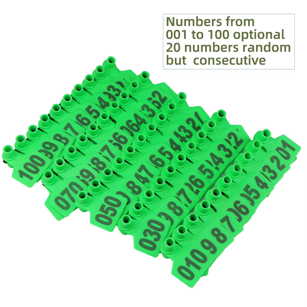 Consecutive Numbers Ear Tag Cattle Earrings Livestock Digital Identification Card Tags for Animals Cow Ear Signs Farm Equipment — image 3