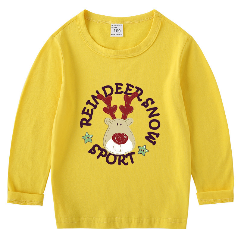 Christmas deer base T-shirt long sleeved top — image 2
