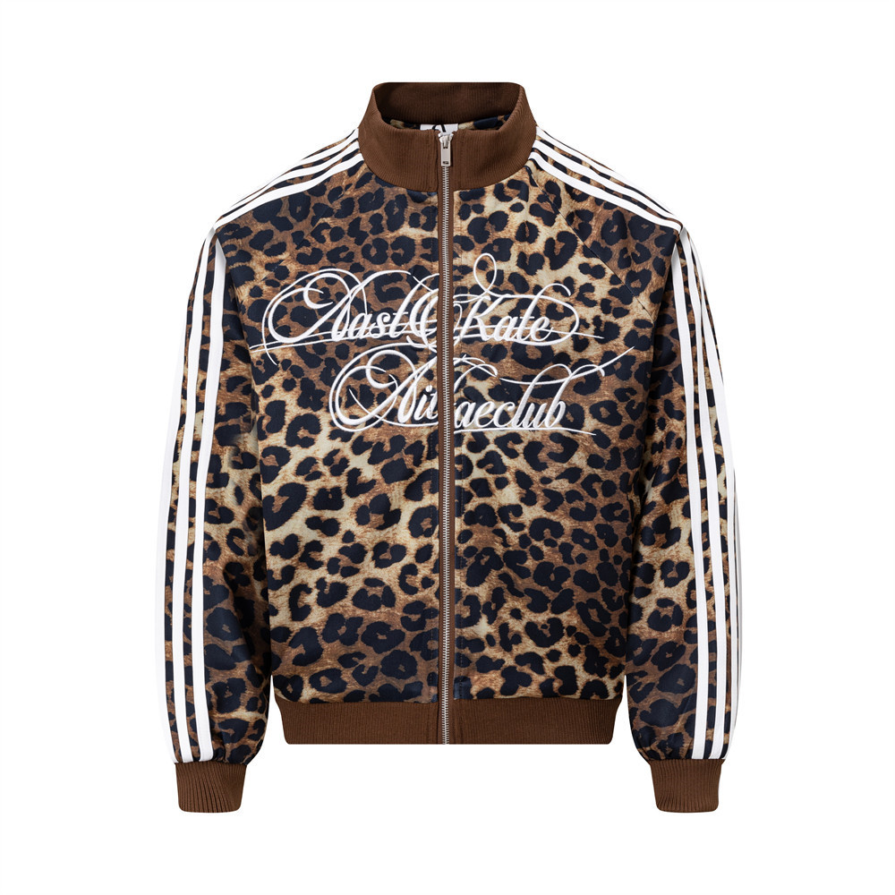 Loose stand up leopard print jacket — image 8