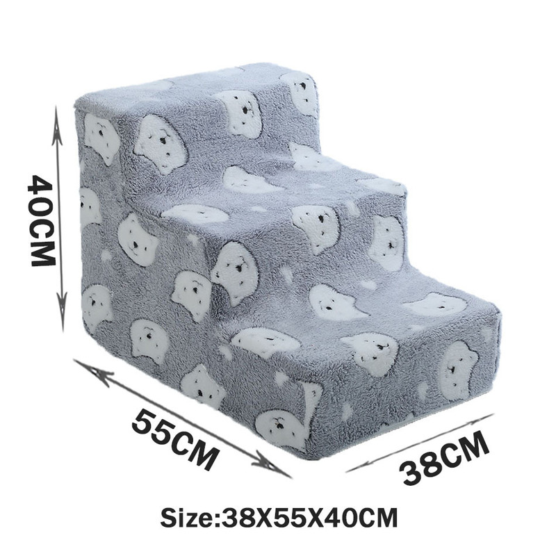 Bone-shaped pet stairs/ramp for dogs (placed beside sofa/bed) to protect joint safety, especially suitable for elderly dogs — image 4