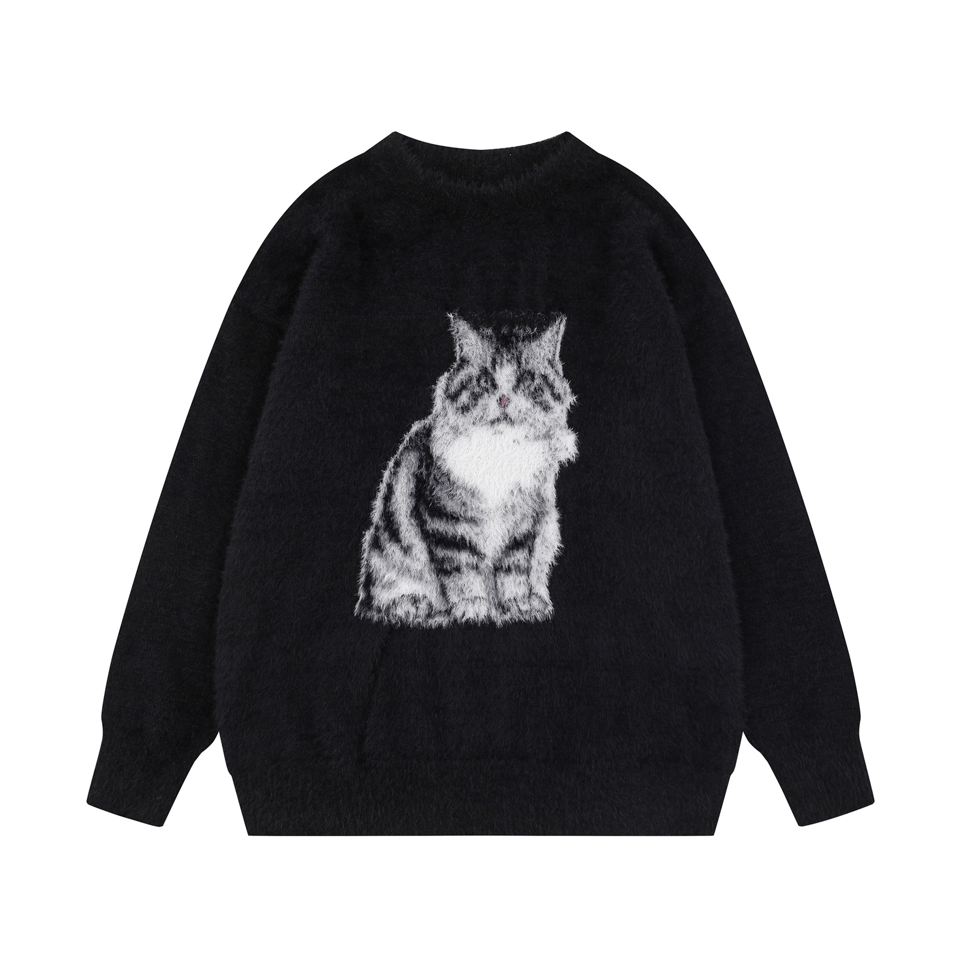 Cartoon sitting cat sweater — image 4