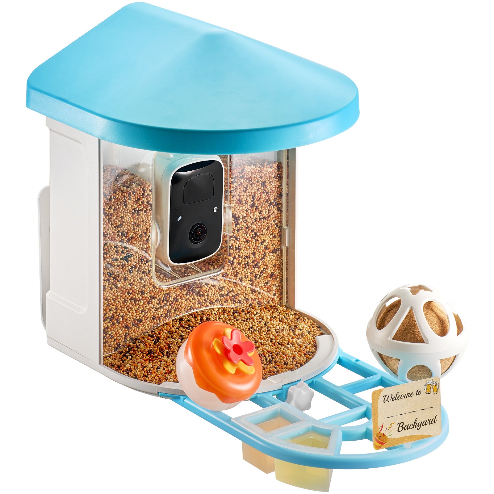 VEVOR Smart Bird Feeder With Camera 2K HD AI Identify Bird Species Auto Capture — imagen 4