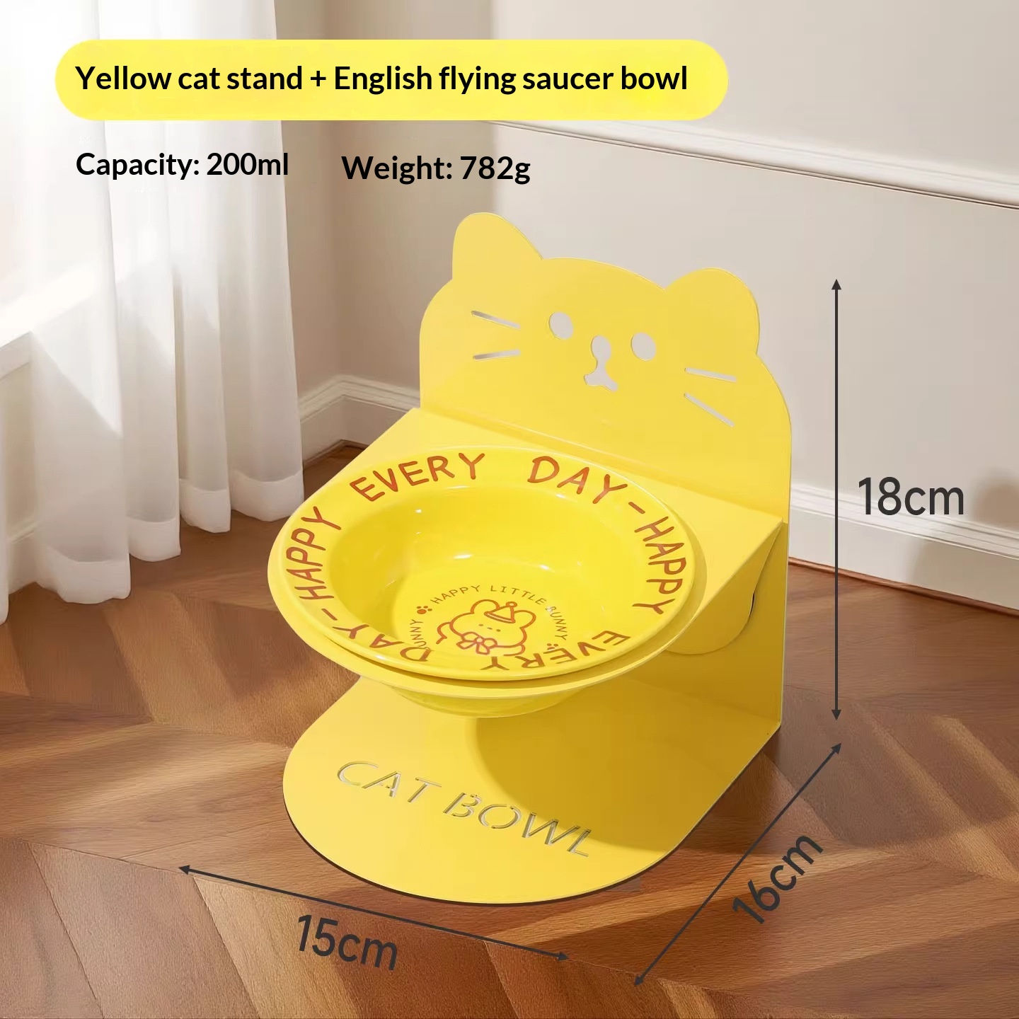 Comedor de Cerámica para Gatos con Piezas Altas y Magnético, Protección para la Columna Cervical — imagen 3