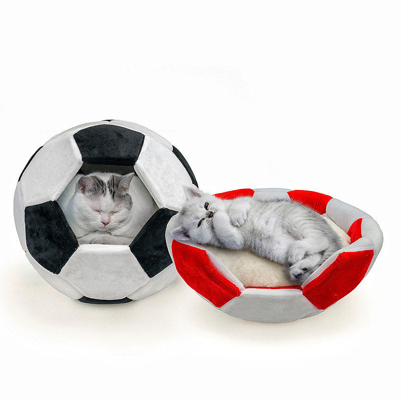 Colchoneta Nido para Mascotas Todo Uso, Todo el Año, Estilo Balón de Fútbol Americano, Casita Creativa para Perro Pequeño, Nido Cálido para Gato en Otoño e Invierno — imagen 1