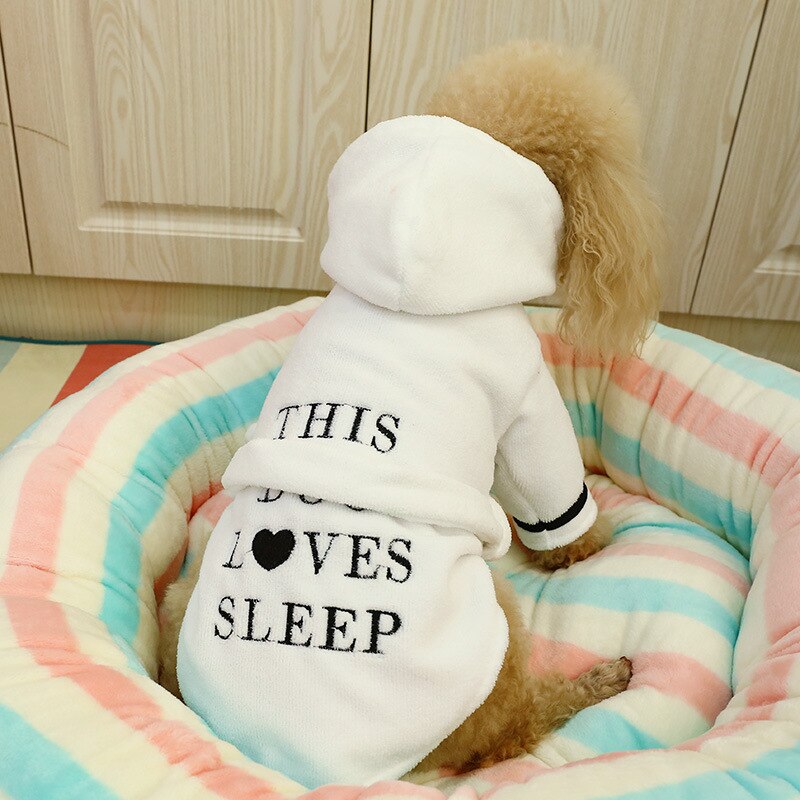 Ropa de Baño para Mascotas - Chaqueta Coral para Perros - Abrazadera y Toalla Absorbente para Cachorros Nocturnos — imagen 7