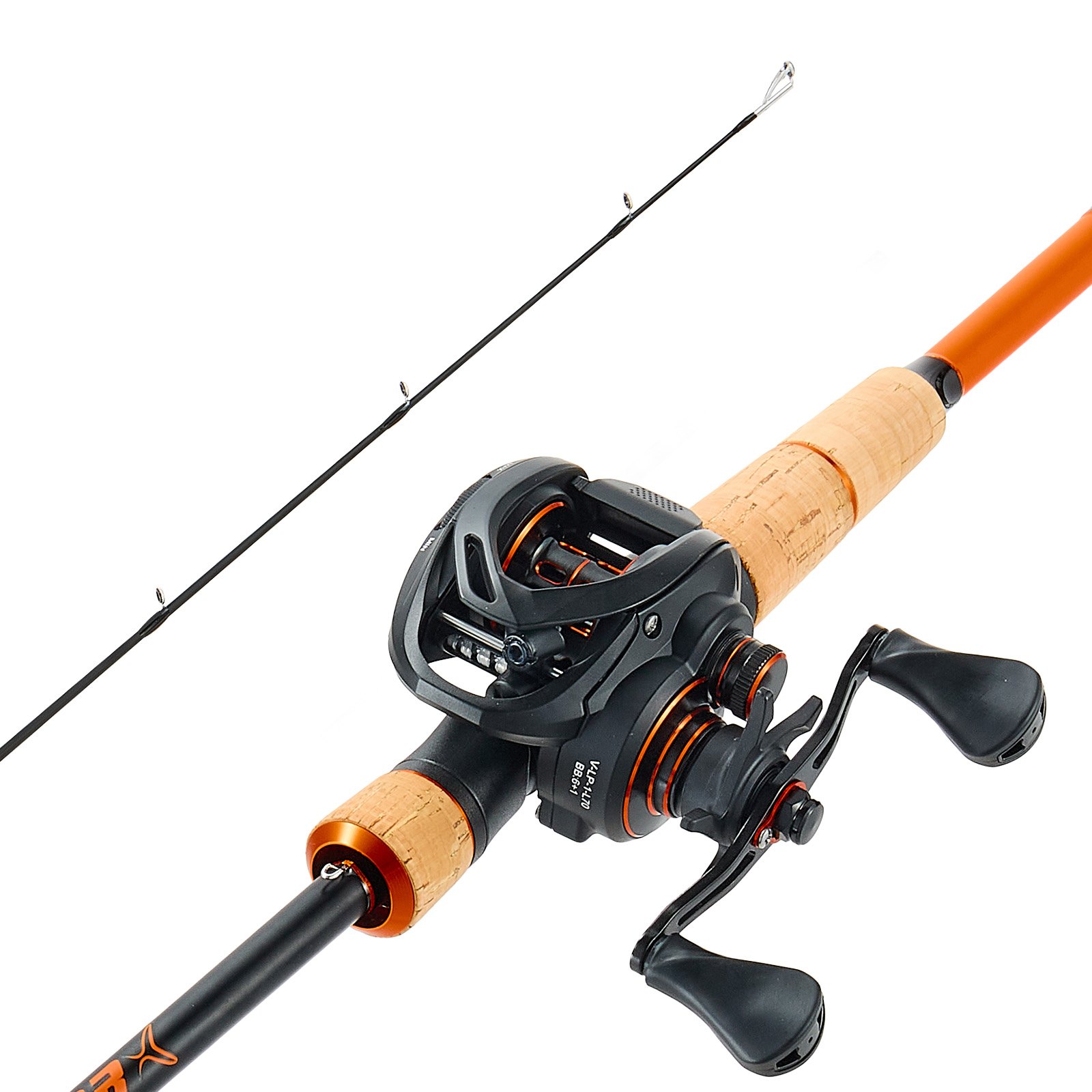 Rod And Fishing Reel Combo, IM7 Carbon Fiber Baitcasting Rod And Reel Combo, Bass Fishing Pole With 7+1 BB System, 7.0:1 Gear Ratio, Cork Handle, Stainless Steel Guides With Ceramic Rings — image 1