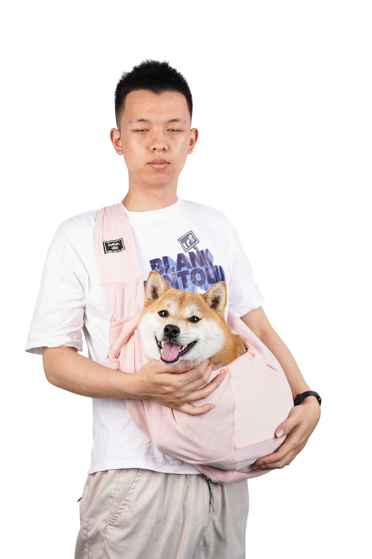 Crossbody breathable dog folding pet bag with large capacity pet supplies portable cat bag for outdoor use — image 5