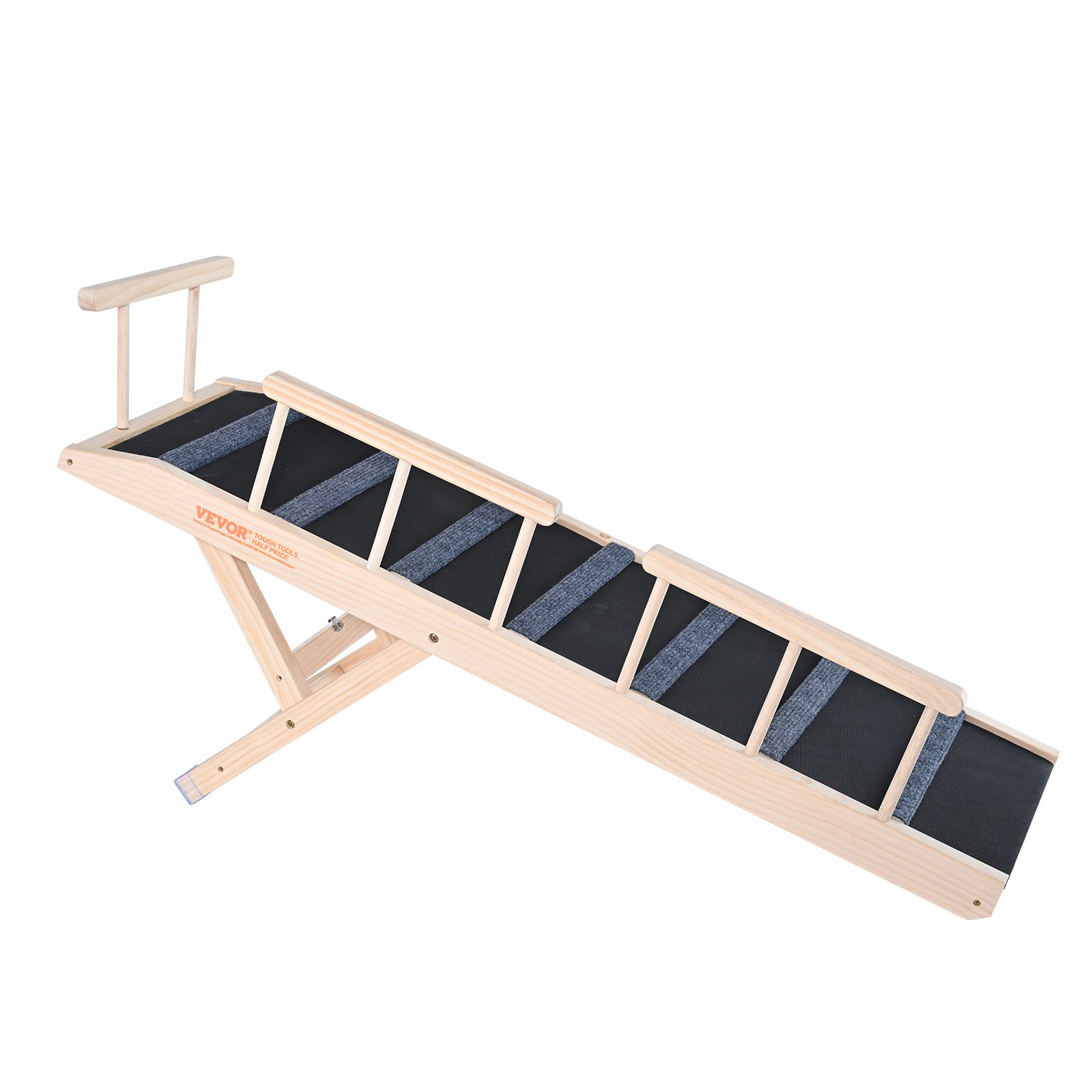 Dog Ramp, Folding Pet Ramp For Bed, Adjustable Dog Ramp For Small, Large, Old Dogs & Cats, Wooden Pet Ramp With 47.2' Long Ramp, Adjustable From 13.8' To 27.6', Suitable For Couch, Sofa, Car — imagen 1