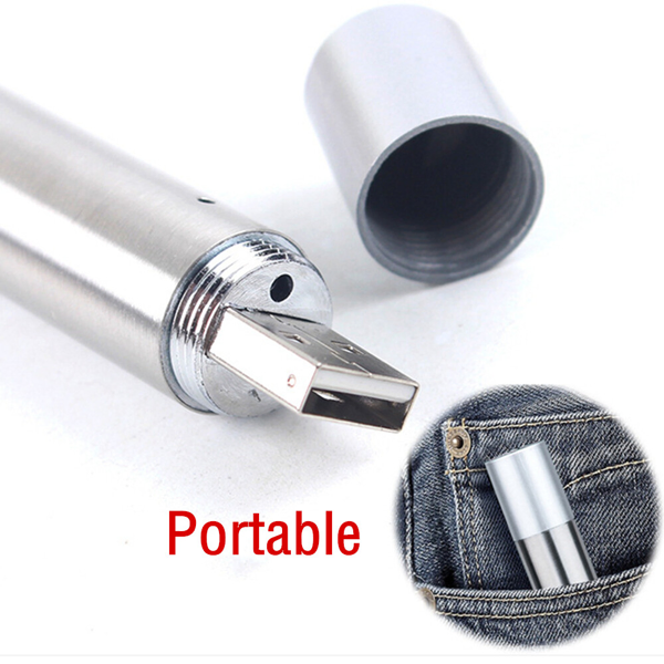2PCS 3 in1 1mw USB Rechargeable Pet Toy Pen Flashlight Red laser Beam UV Light 3-Modes Lamp — image 9