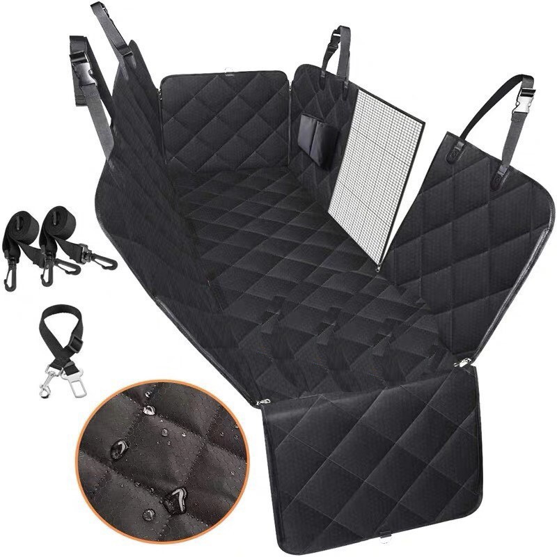 Dog Car Seat Cover View Mesh Pet Carrier Hammock Safety Protector Car Rear Back Seat Mat With Zipper And Pocket For Travel — image 20